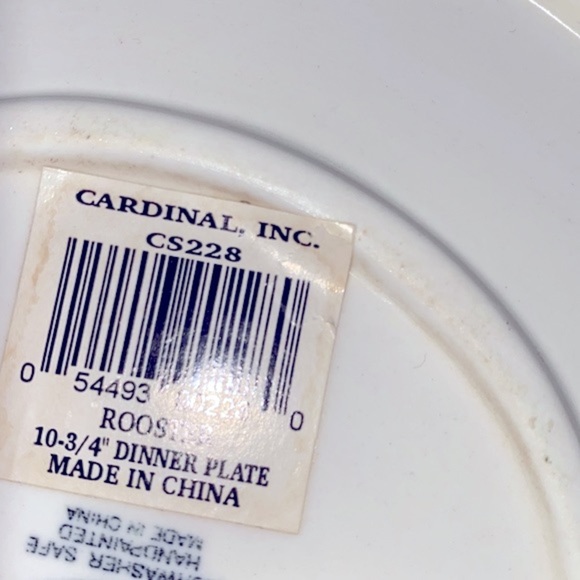 Vintage adorable hand painted Rooster plate - Picture 4 of 4